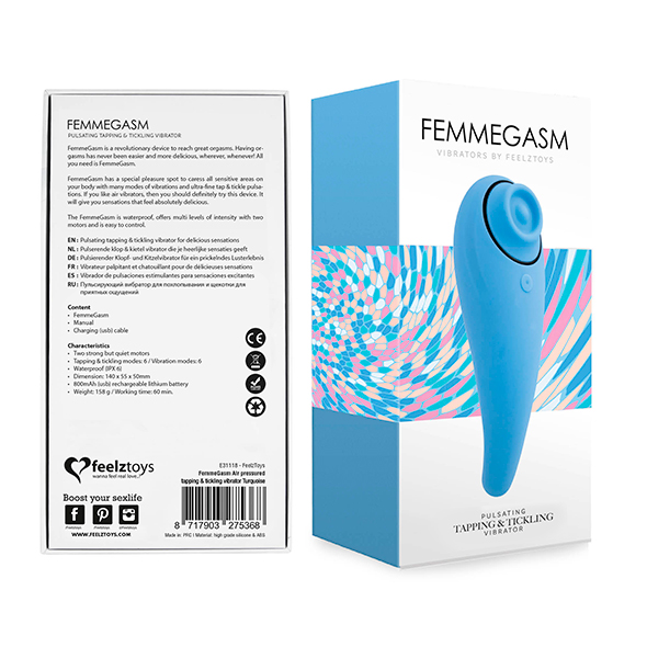 Feelztoys - Femmegasm Tapping & Tickling Vibrator Blue