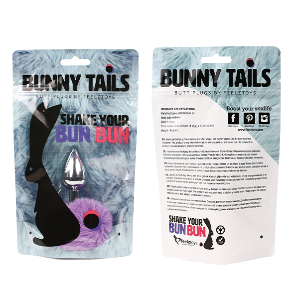 Feelztoys - Bunny Tails Buttplug Purple