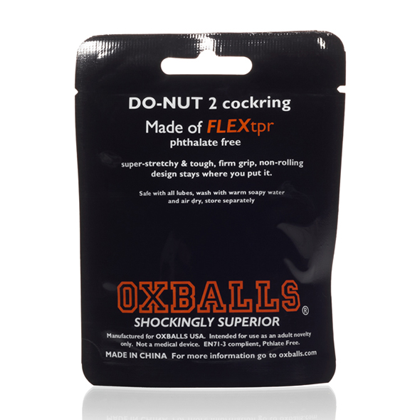Oxballs - Oxballs Do-Nut 2 Cockring Black