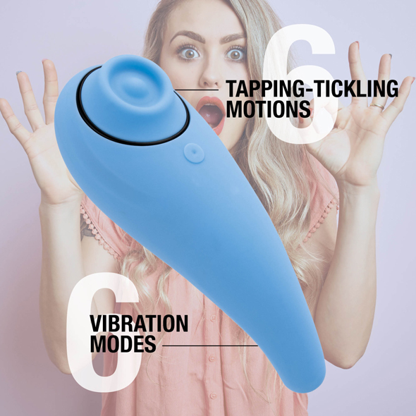 Feelztoys - Femmegasm Tapping & Tickling Vibrator Blue