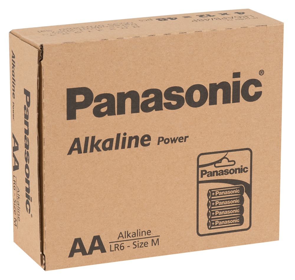 Batterien - Panasonic 12 x 4er Batterie AA