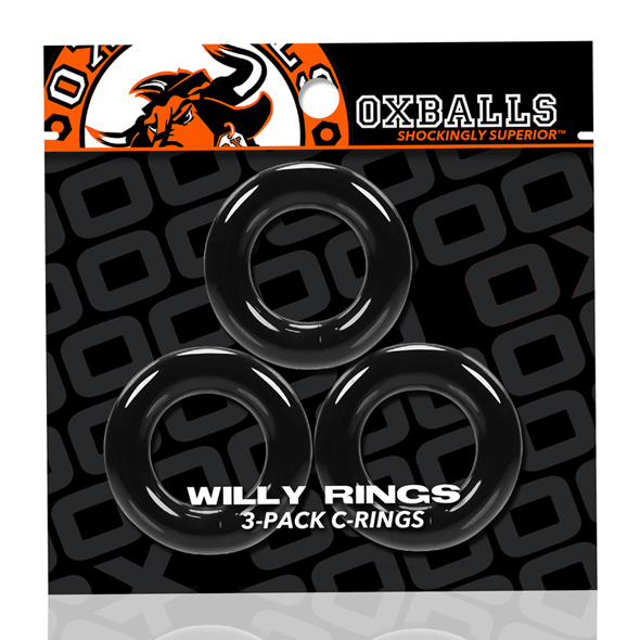 Oxballs - Oxballs Willy Rings 3 Pack Black