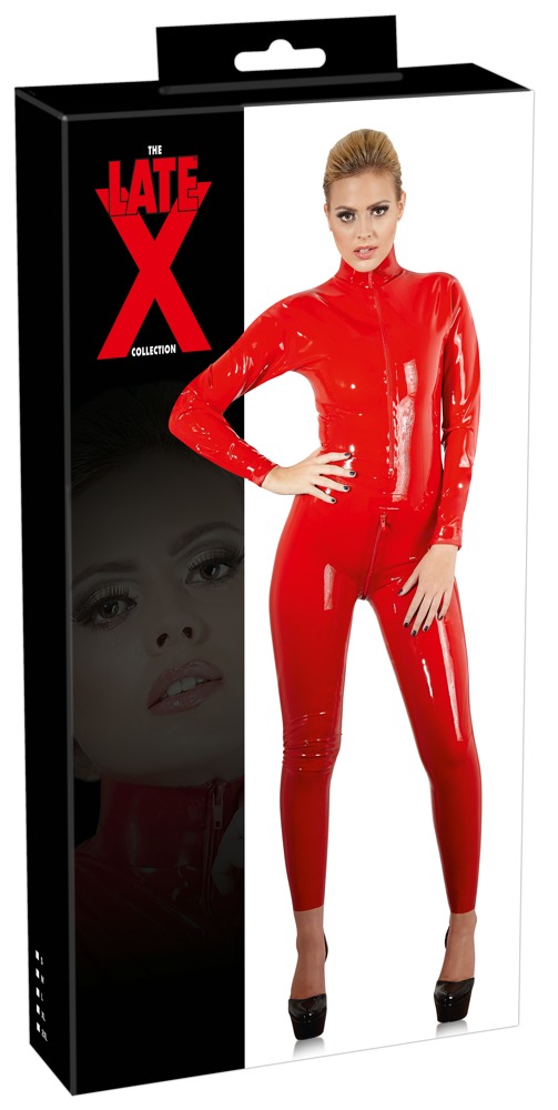 Late-X - Latex Catsuit rot