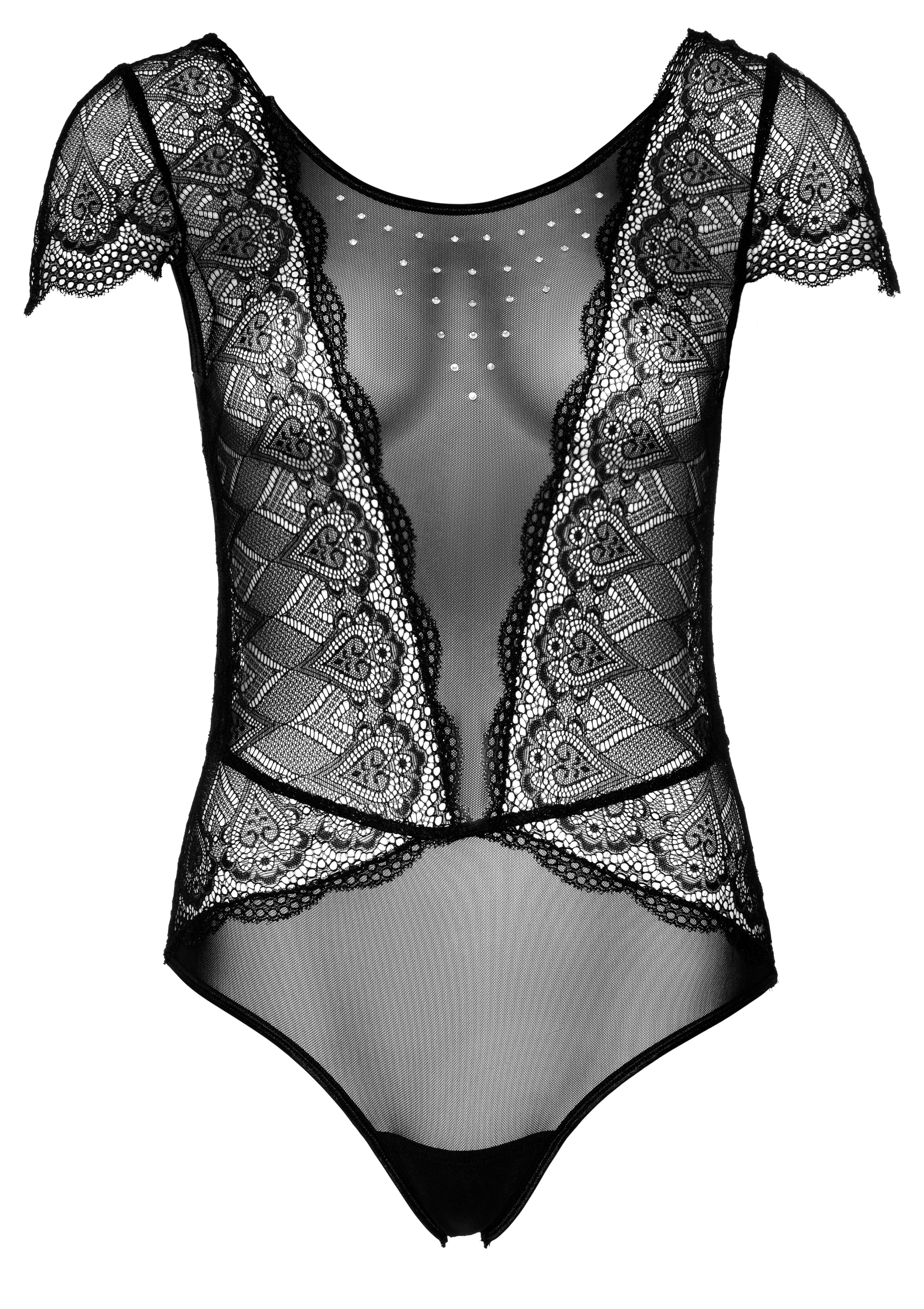 Daring - Daring Floral Lace and Mesh Teddy
