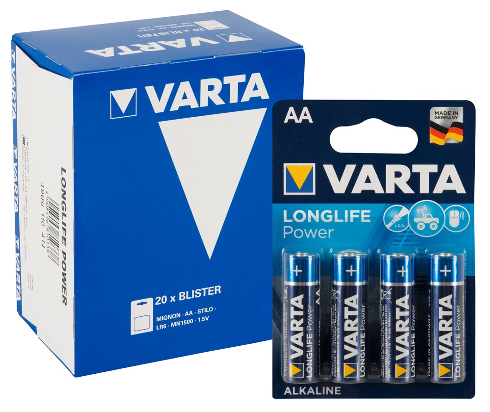 Batterien - Varta Batterie AA 20x4er