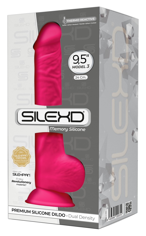 Silexd - Silexd Premium Dildo 9.5'' Model 3 Pink