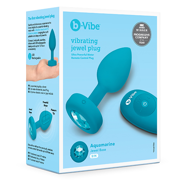 b-Vibe - b-Vibe Vibrating Jewel Plug Aquamarine