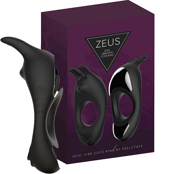 Feelztoys - Zeus Dual Vibe Cock Ring Black