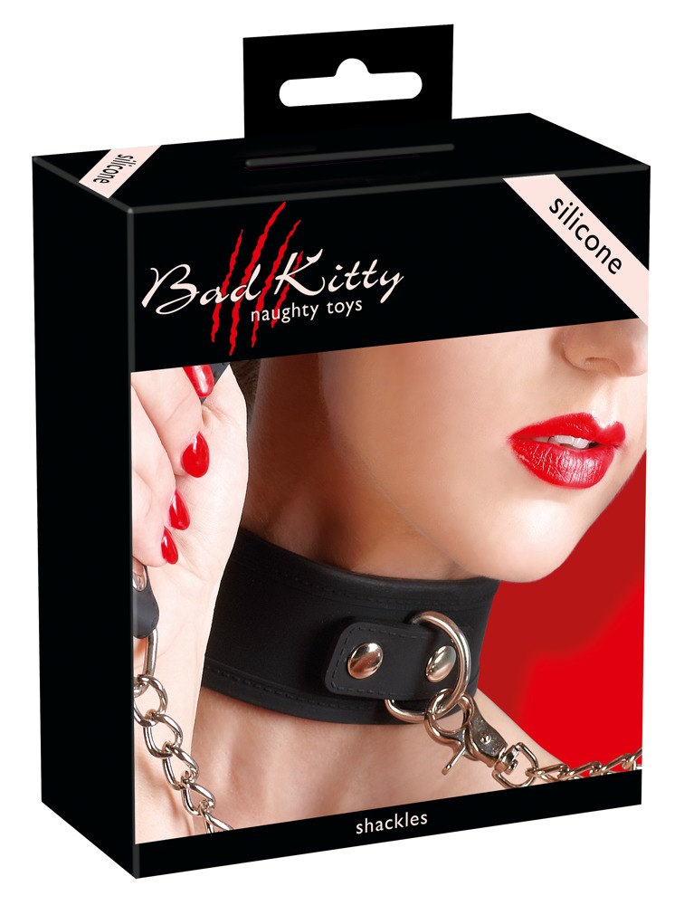 Bad Kitty - Bad Kitty Silikon-Halsband mit Leine