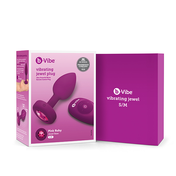 b-Vibe - b-Vibe Vibrating Jewel Plug Pink Ruby