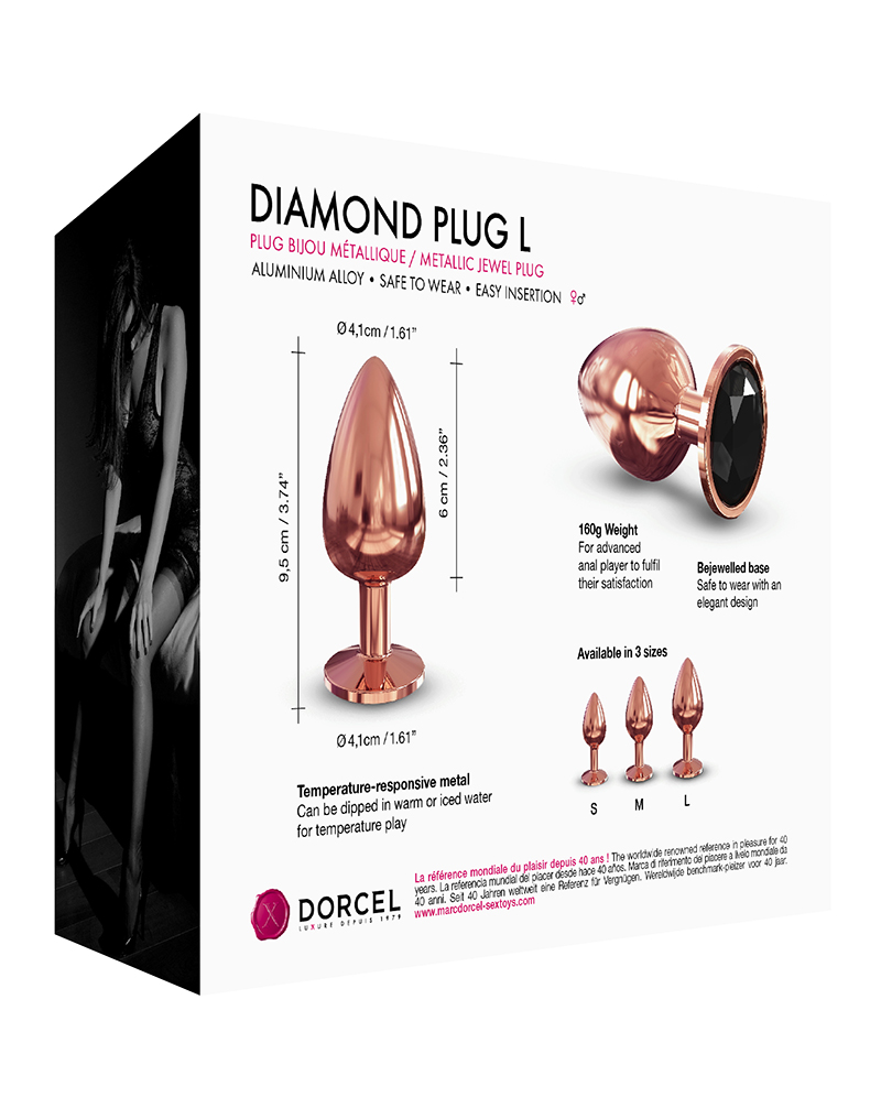 Dorcel - Dorcel Diamond Buttplug Rose L