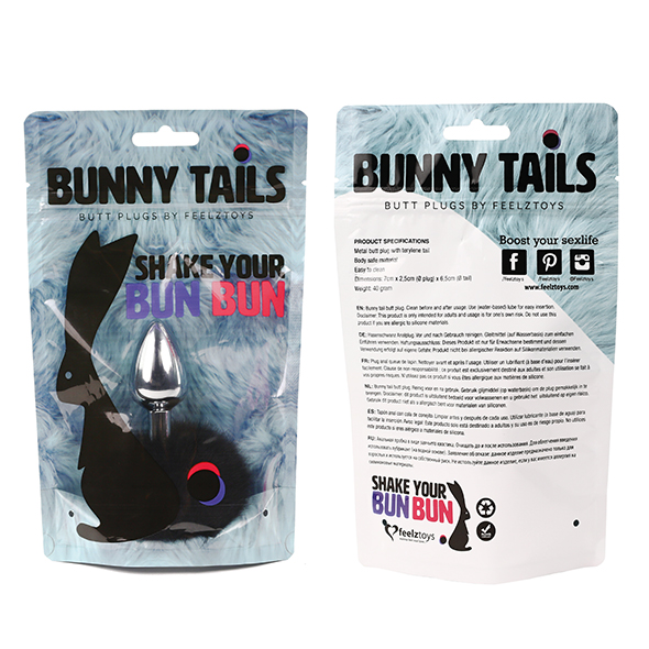 Feelztoys - Bunny Tails Buttplug Black