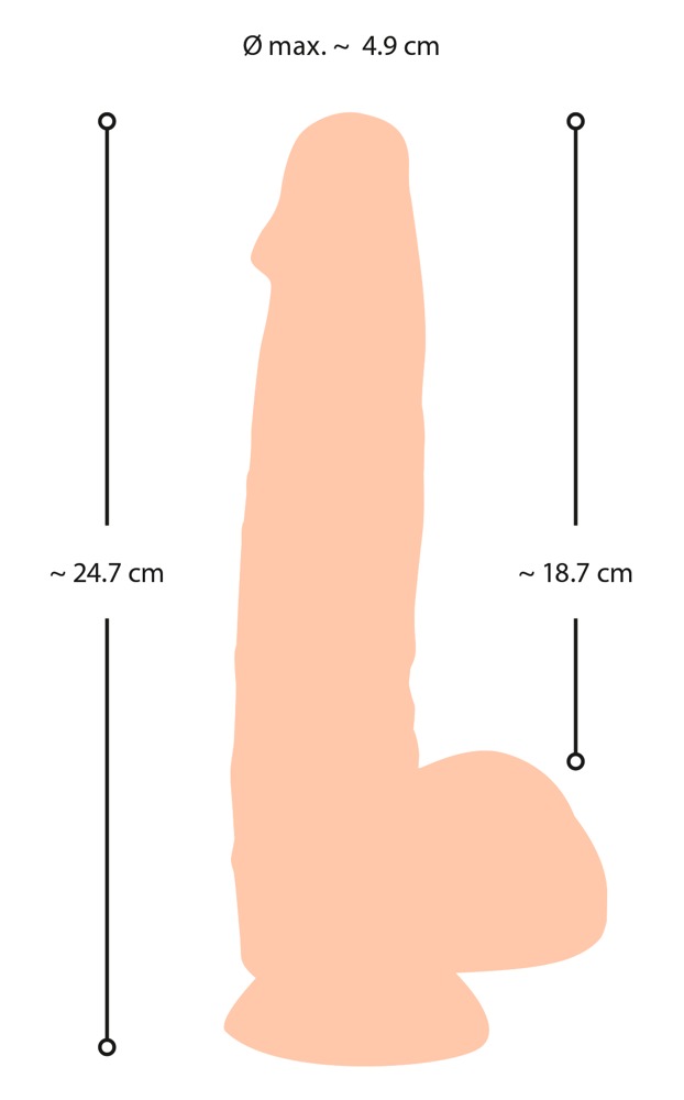 Nature Skin - Dildo with moveable Skin 24.70cm