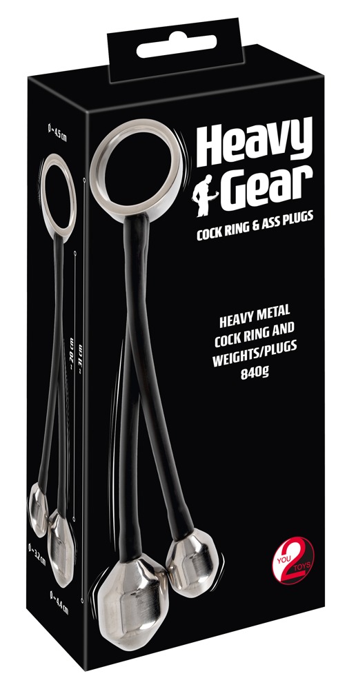 You2Toys - Heavy Gear cock ring & ass plugs