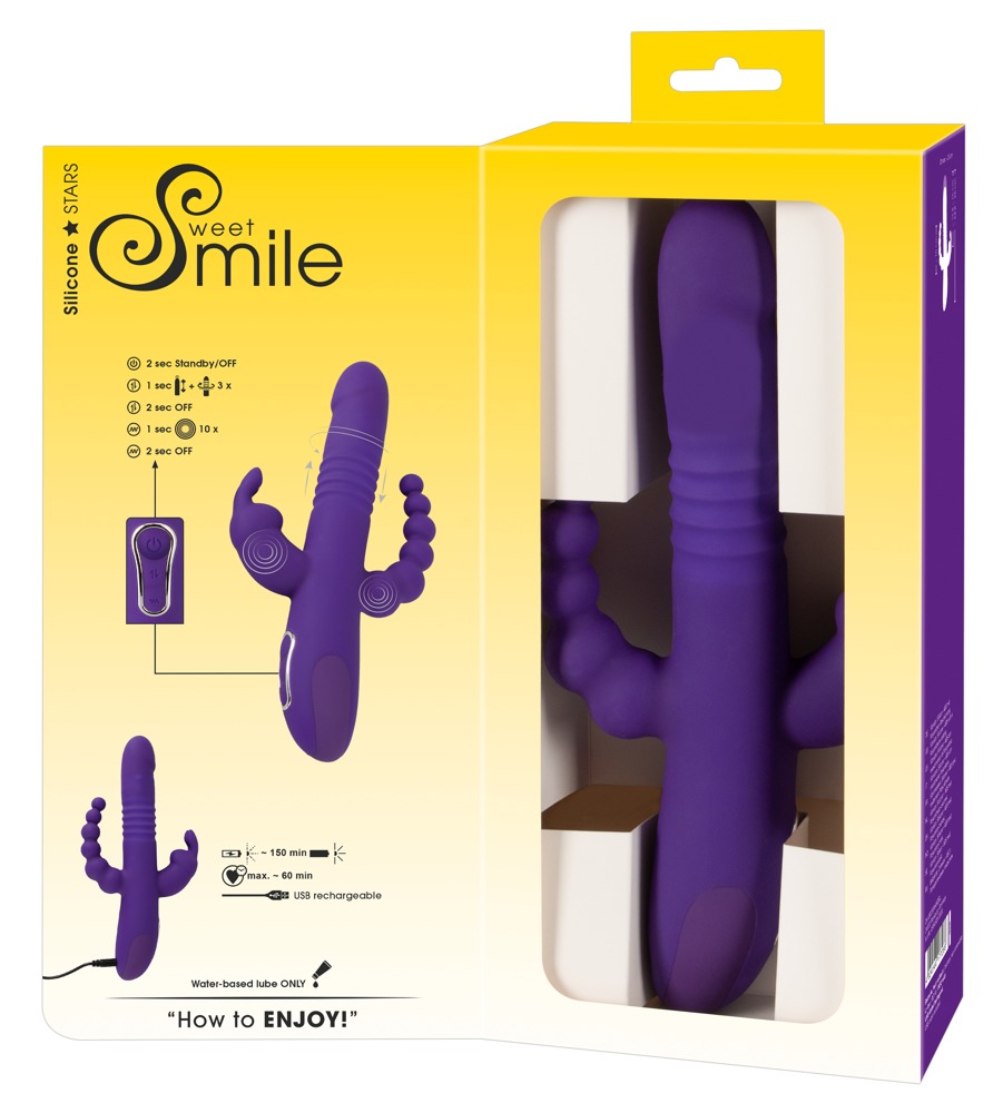 Smile - Thrusting Pearl Triple Vibrator