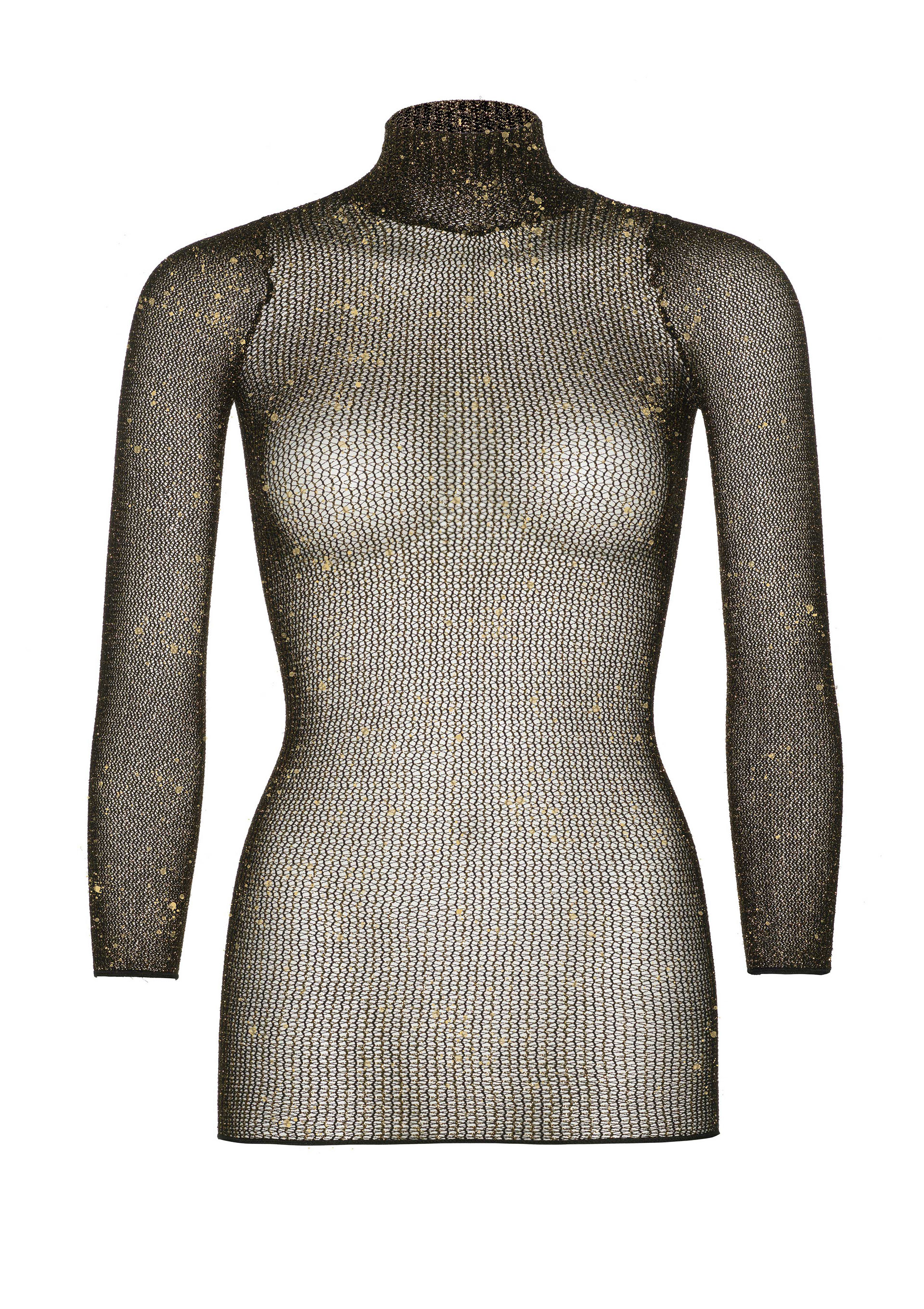 Leg Avenue - Leg Avenue Lurex sleeved fishnet dress
